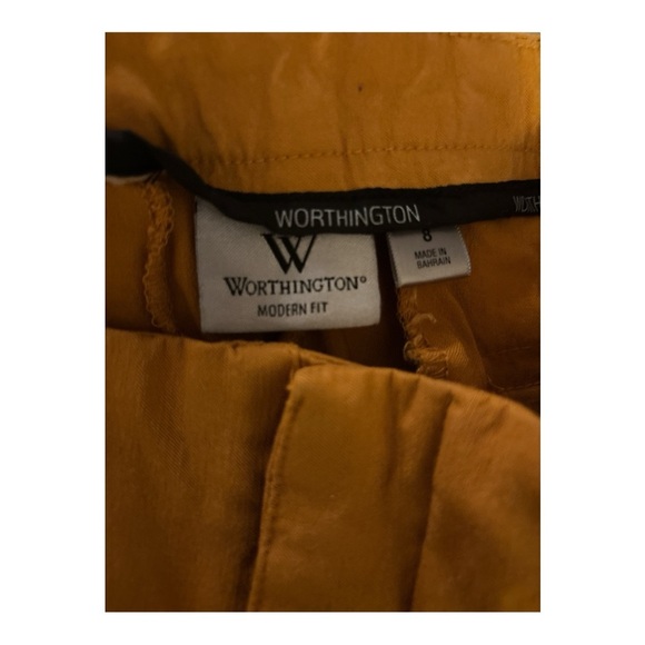 Worthington Yellow Gold Slacks cropped  size 8 - Picture 3 of 3